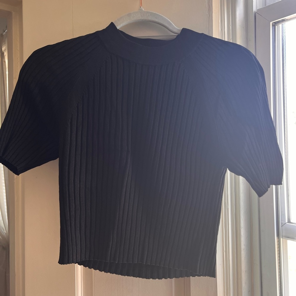 Everlane black crop top